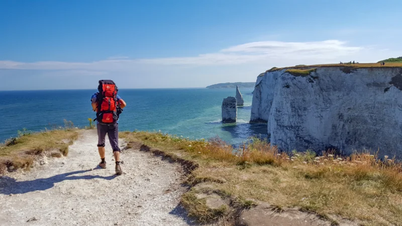 Durdle Door on England’s Jurassic Coast – an iconic stop along the South West Coast Path.