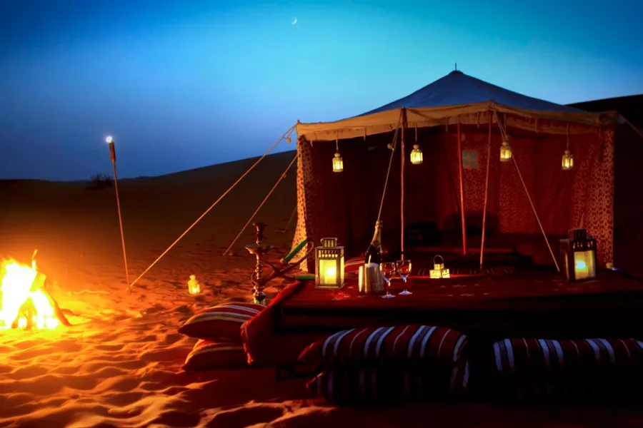 Dubai’s Premier Desert Journey: Safari, Camel Treks & 5-Star Dining at Al Khayma Camp