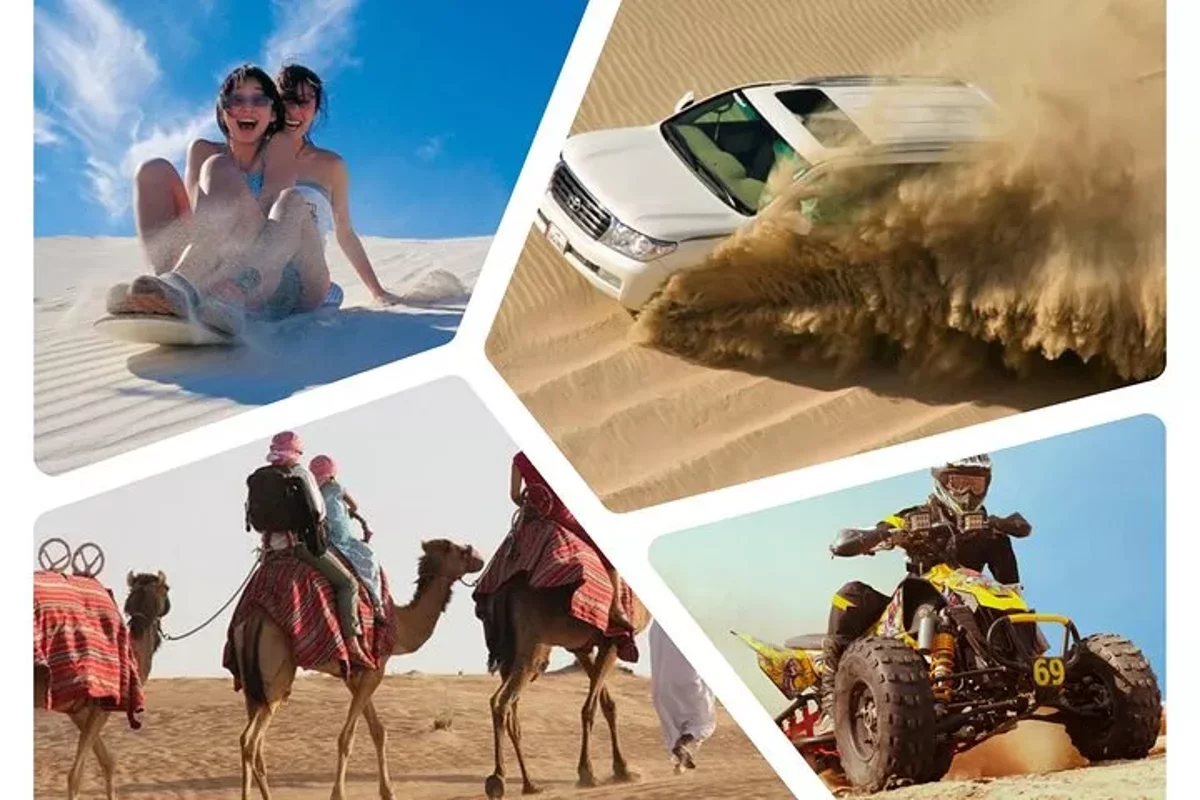 Safari en el Desierto de Doha: Dune Bashing, Paseo en Camello, Sandboard y Opción de ATV